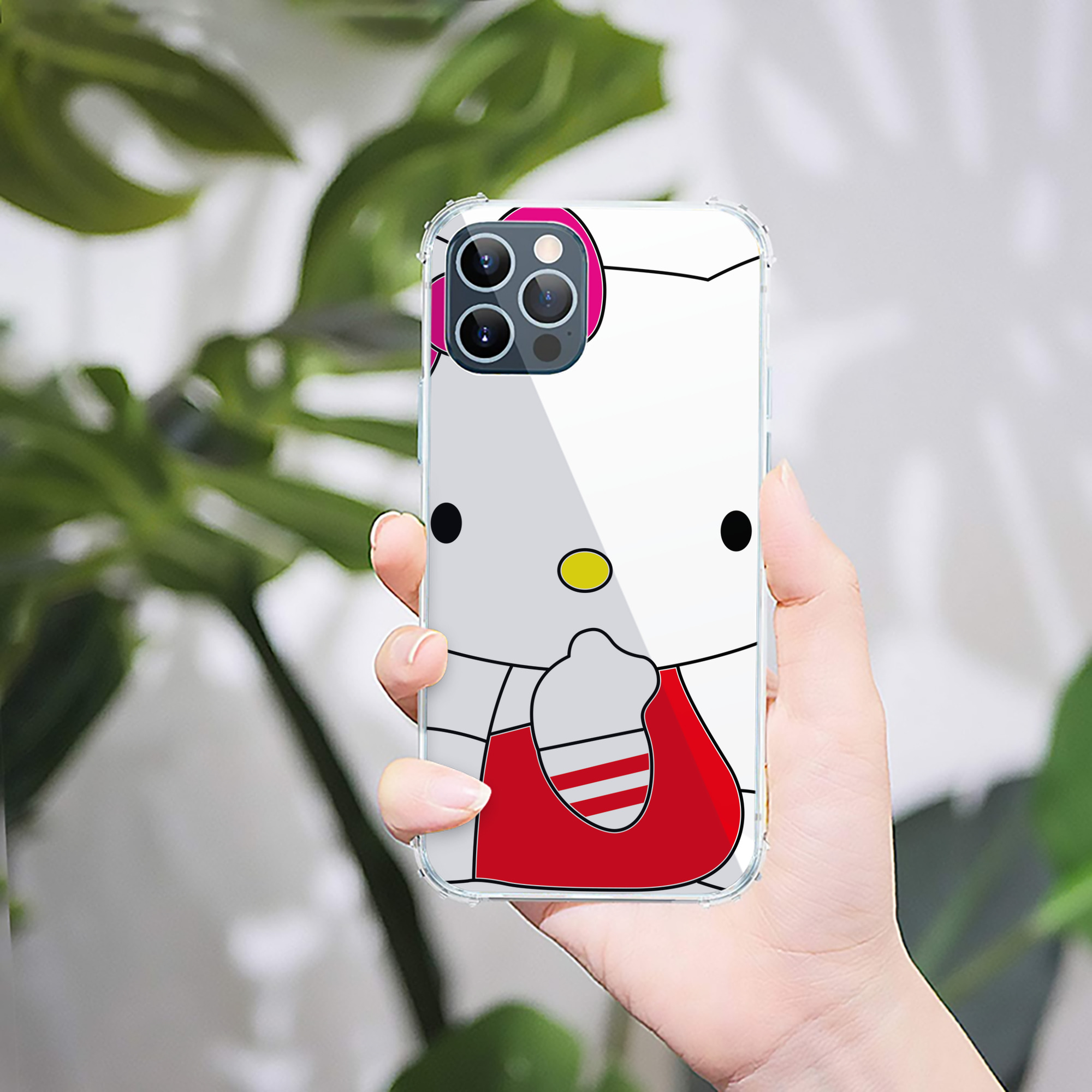 （画像用） Hello Kitty ハローキティ 【iPhone 12シリーズ対応】透明スマホケース（クリアソフトケース）
